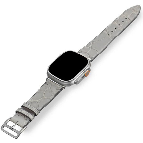 Handcrafted Alligator Leather Strap – Unisex Style Gainsboro Color main image 5